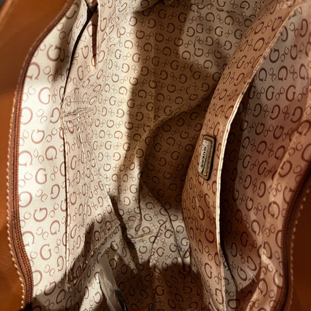 Guess Los Angeles Cognac Tote Bag - Picture 7 of 12